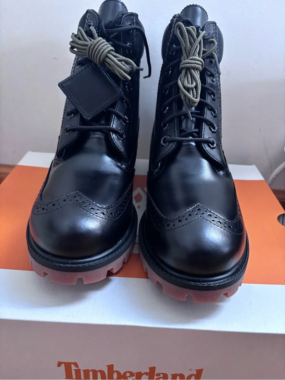 Timberland Premium 6-Inch Waterproof Boots Men’s Size 8 Black Full Grain Leather